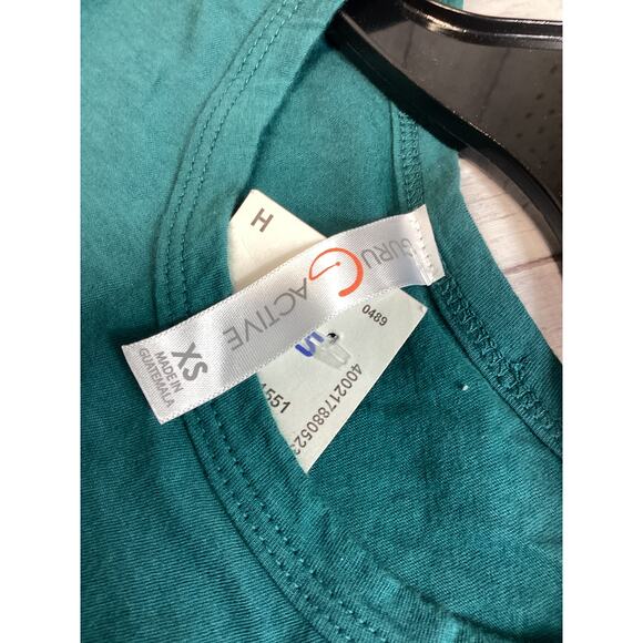 Guru Active Women's Teal Vintage Crew Short Sleeved T-Shirt Cotton Blend Size XS - Picture 5 of 5